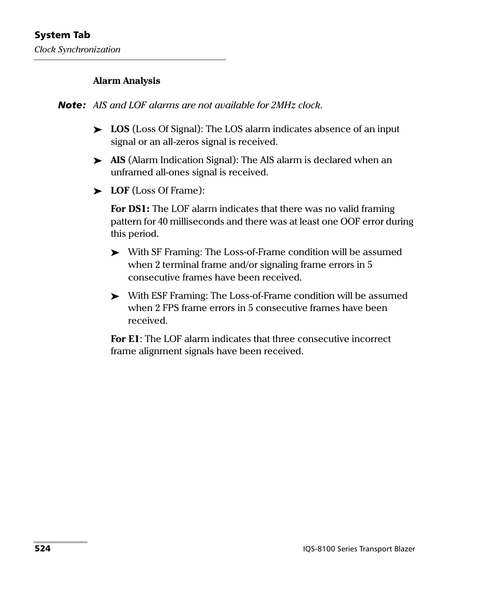 EXFO IQS-8100 Series Transport Blazer for IQS-600 User Manual | Page 538 / 719