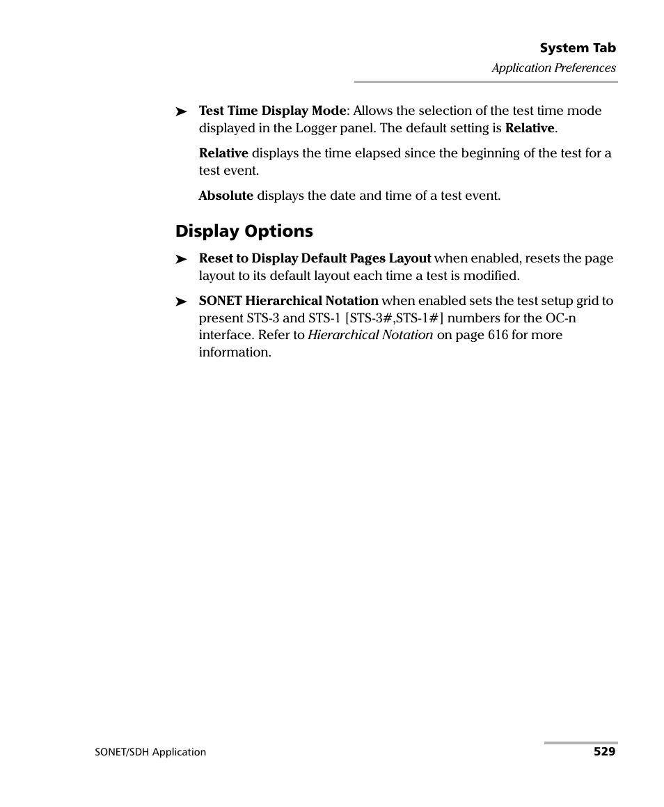Display options | EXFO IQS-8100 Series Transport Blazer for IQS-600 User Manual | Page 543 / 719