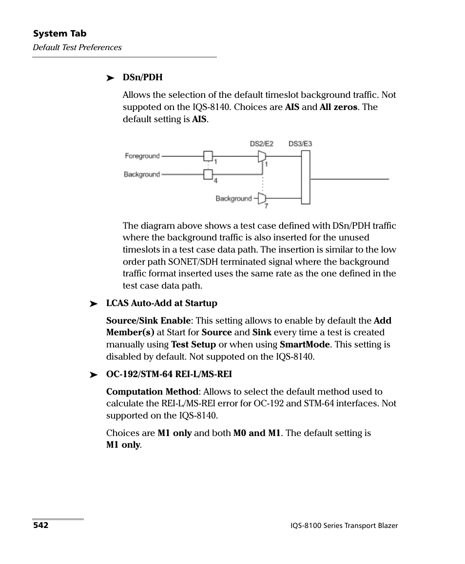 EXFO IQS-8100 Series Transport Blazer for IQS-600 User Manual | Page 556 / 719