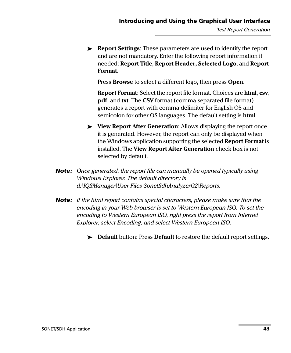 EXFO IQS-8100 Series Transport Blazer for IQS-600 User Manual | Page 57 / 719