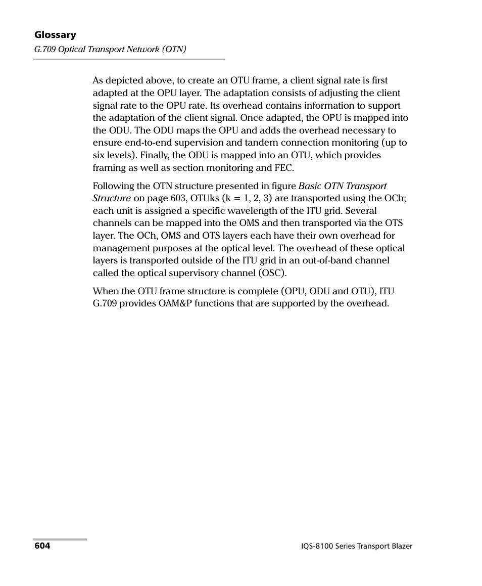 EXFO IQS-8100 Series Transport Blazer for IQS-600 User Manual | Page 618 / 719