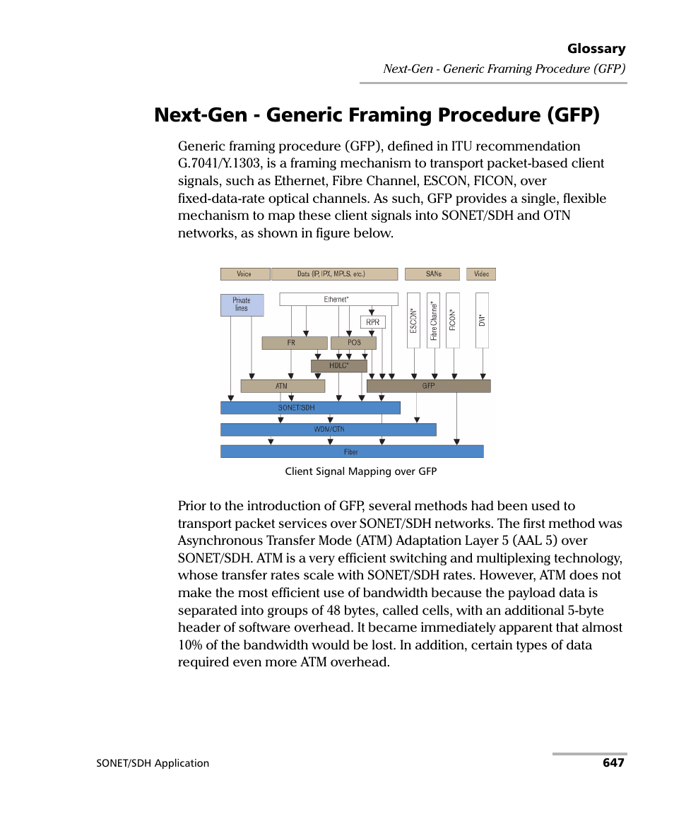 Next-gen - generic framing procedure (gfp) | EXFO IQS-8100 Series Transport Blazer for IQS-600 User Manual | Page 661 / 719