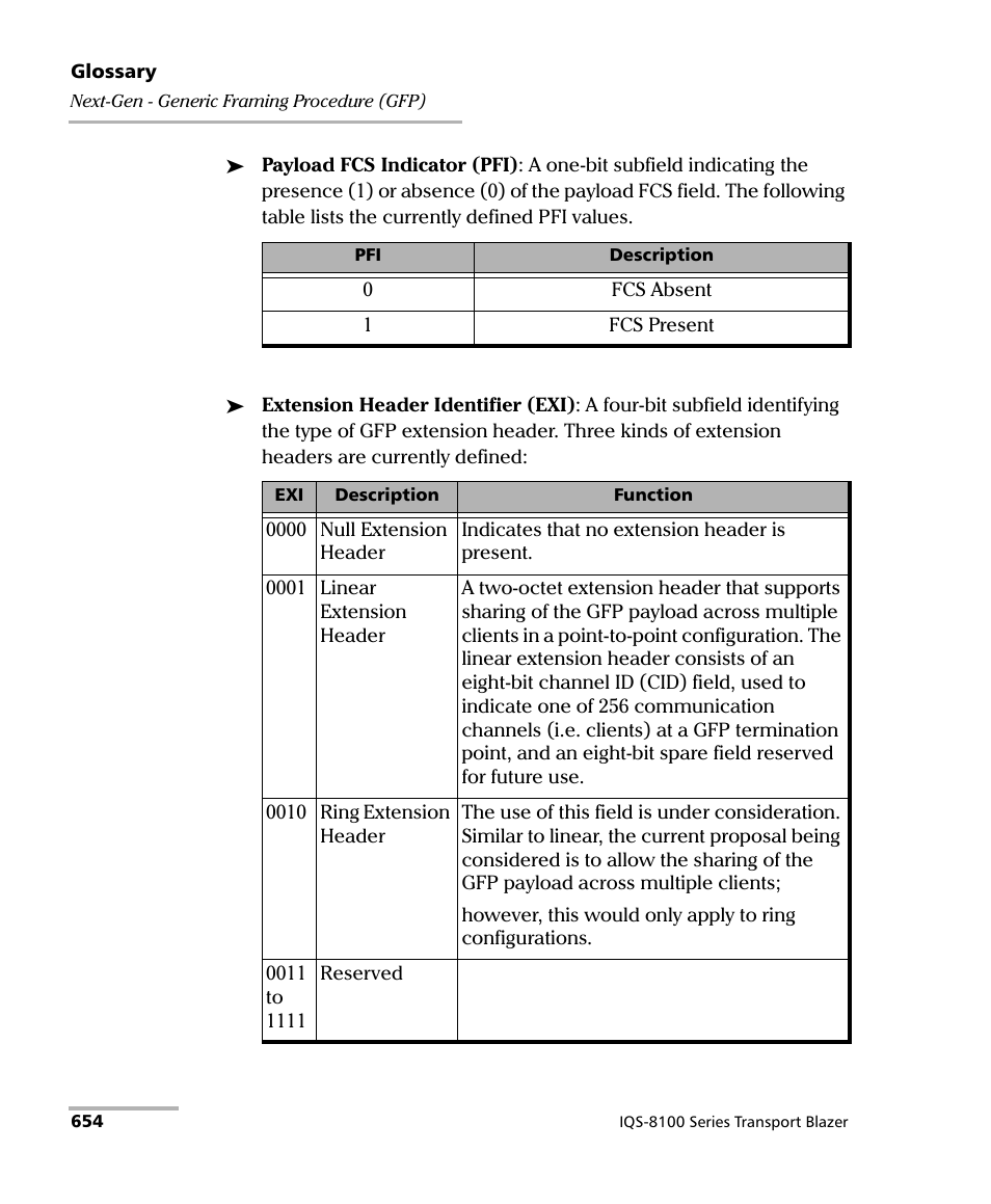 EXFO IQS-8100 Series Transport Blazer for IQS-600 User Manual | Page 668 / 719