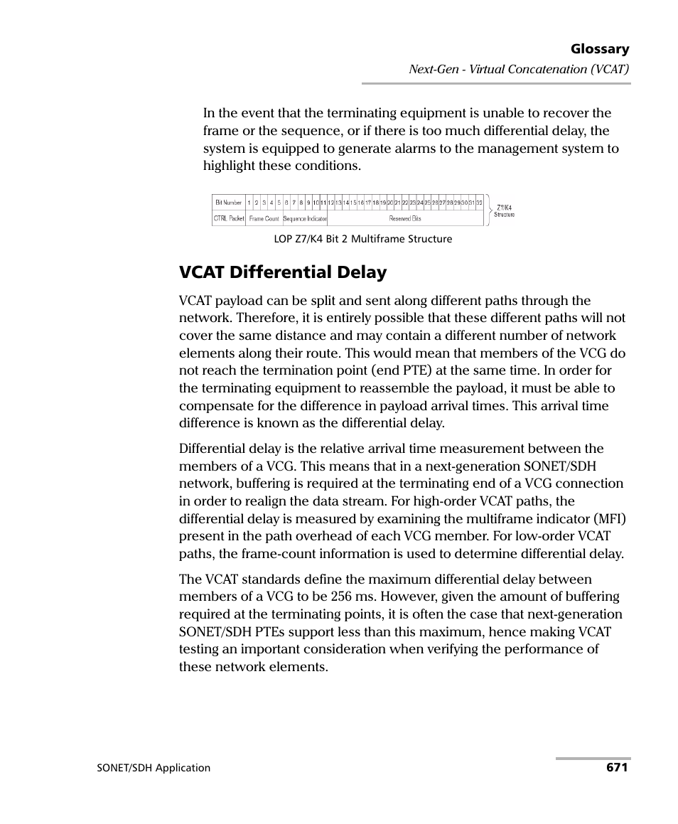 Vcat differential delay | EXFO IQS-8100 Series Transport Blazer for IQS-600 User Manual | Page 685 / 719