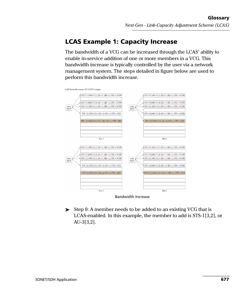 Lcas example 1: capacity increase | EXFO IQS-8100 Series Transport Blazer for IQS-600 User Manual | Page 691 / 719