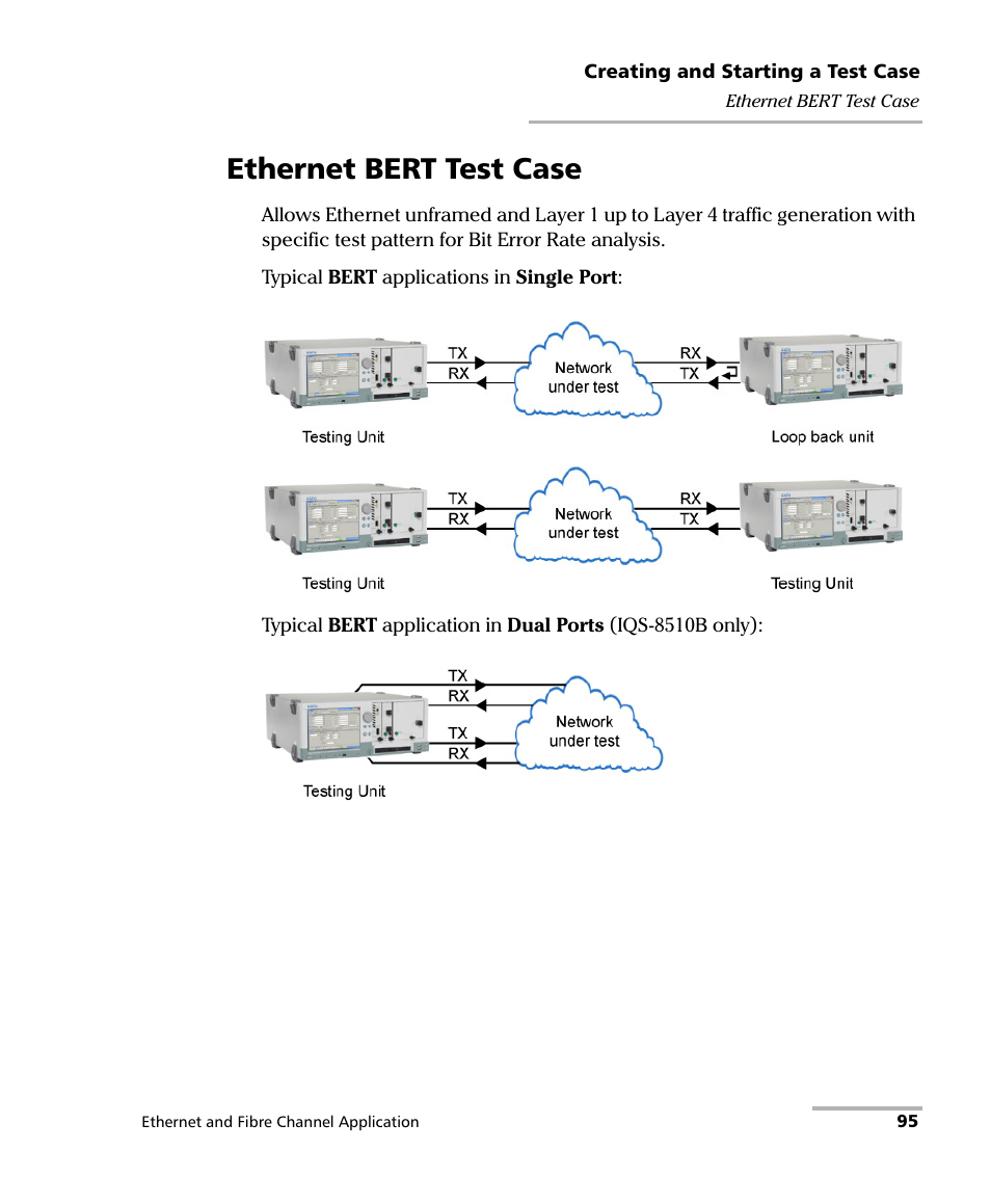 Ethernet bert test case | EXFO IQS-8500 Series for IQS-600 User Manual | Page 109 / 546