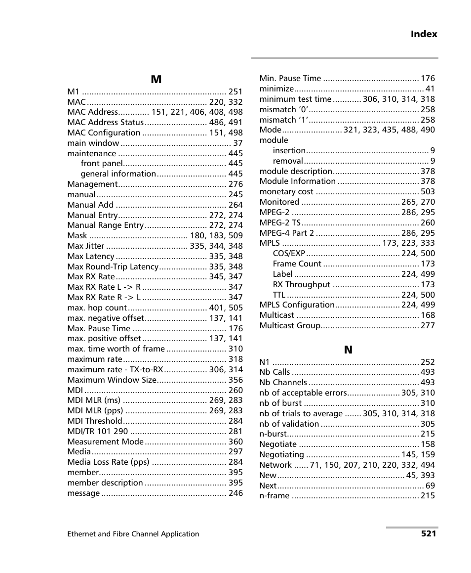 EXFO IQS-8500 Series for IQS-600 User Manual | Page 535 / 546