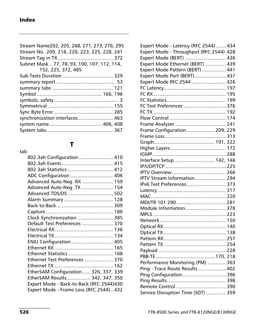 EXFO IQS-8500 Series for IQS-600 User Manual | Page 540 / 546