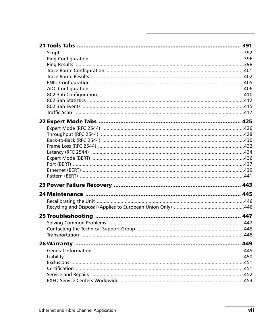 EXFO IQS-8500 Series for IQS-600 User Manual | Page 7 / 546