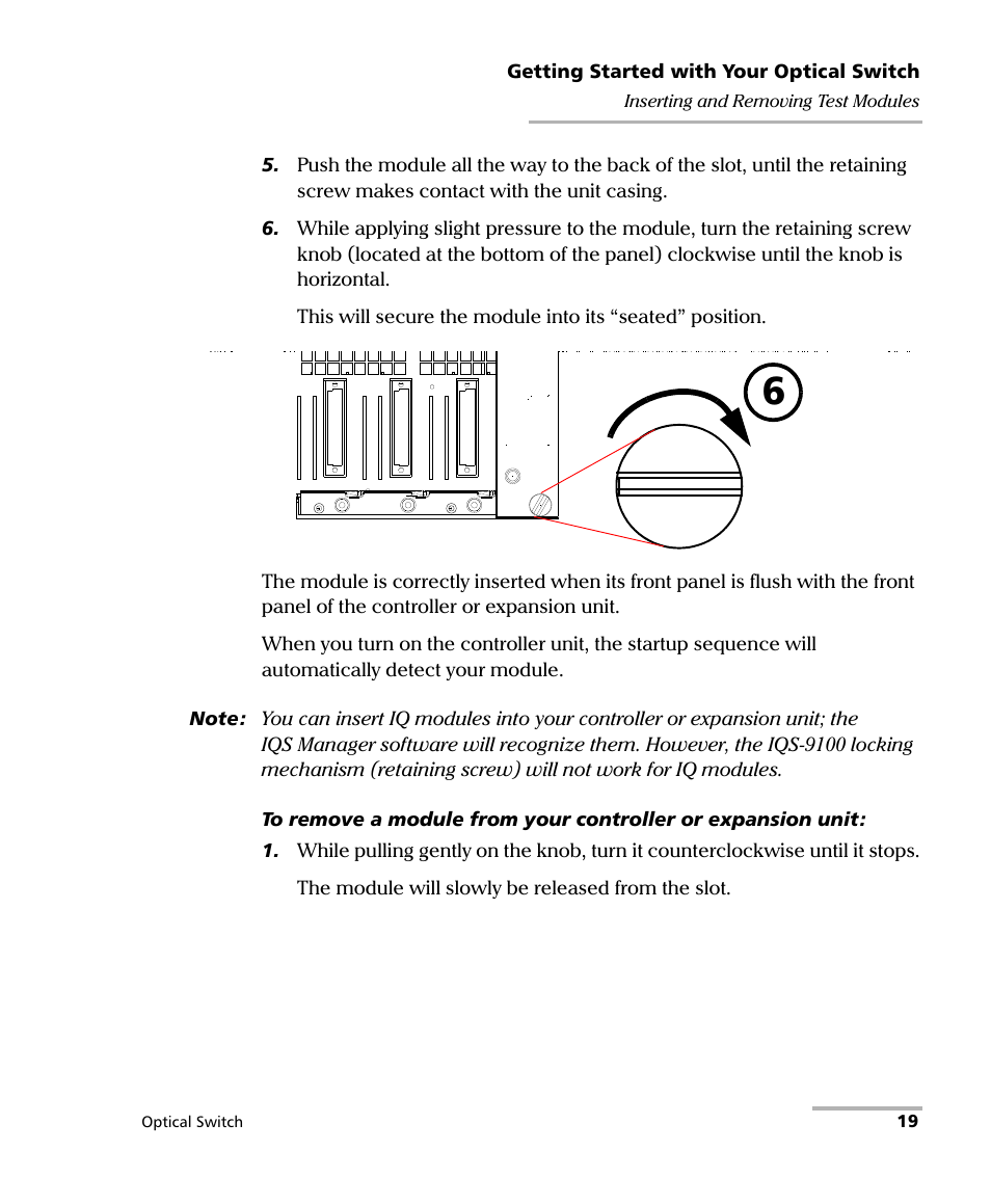 EXFO IQS-9100 Optical Switch for IQS-500/600 User Manual | Page 25 / 99