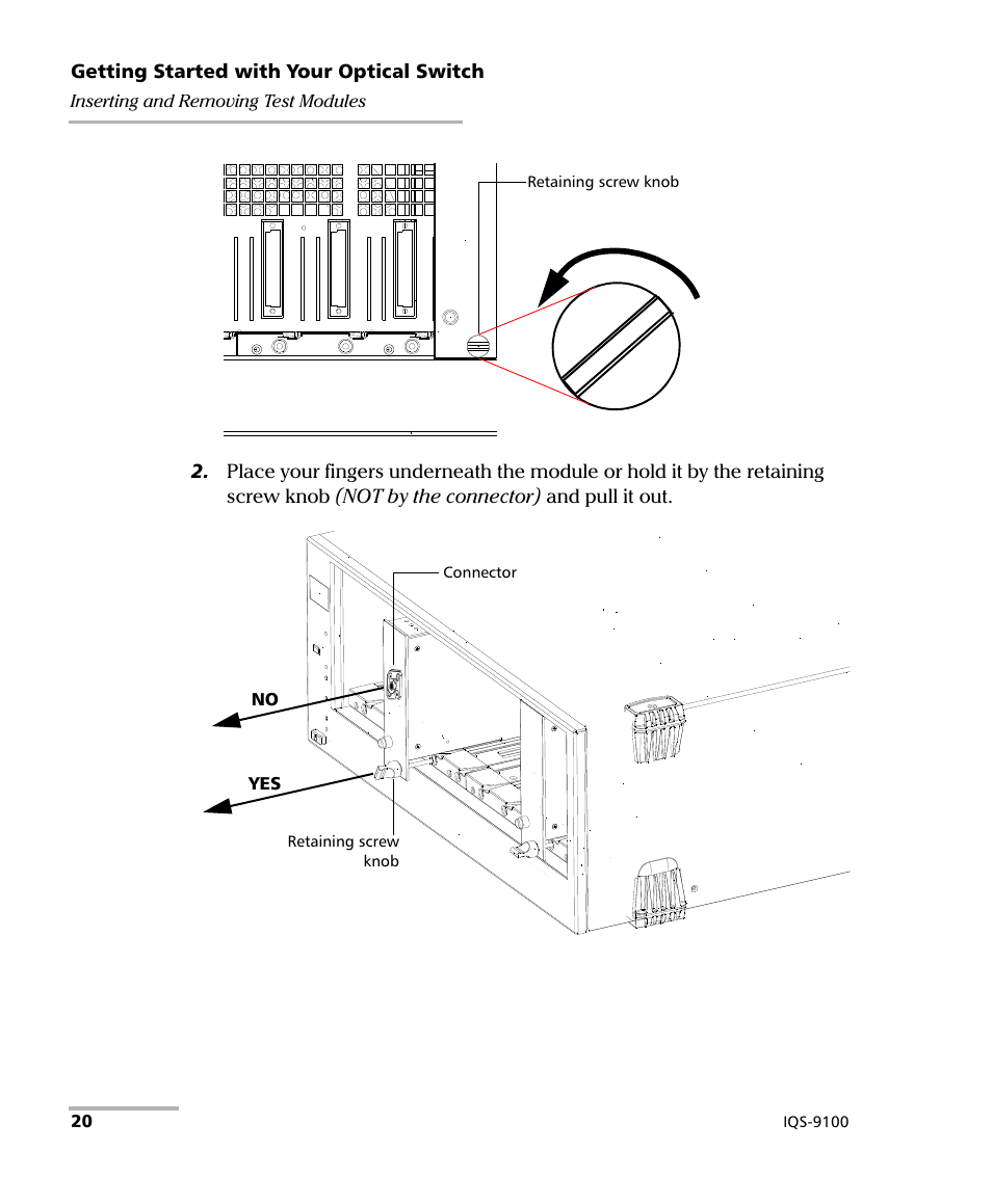 EXFO IQS-9100 Optical Switch for IQS-500/600 User Manual | Page 26 / 99