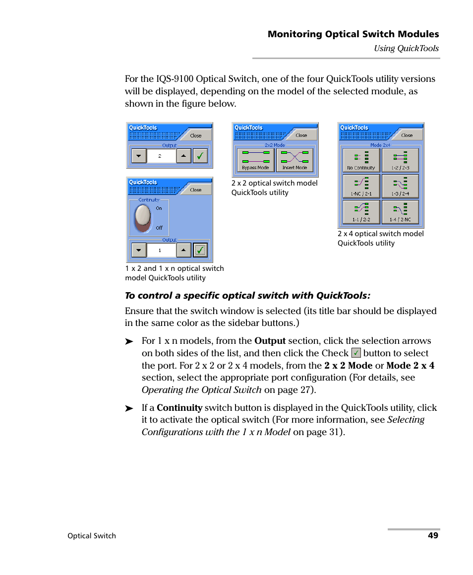 EXFO IQS-9100 Optical Switch for IQS-500/600 User Manual | Page 55 / 99