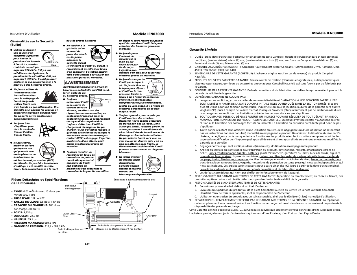 Campbell, O i l | Campbell Hausfeld IRONFORCE IFN03000 User Manual | Page 8 / 10