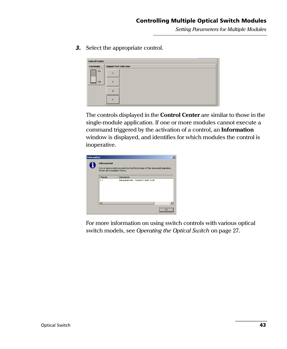 EXFO IQS-9100B Optical Switch for IQS-500/600 User Manual | Page 49 / 102