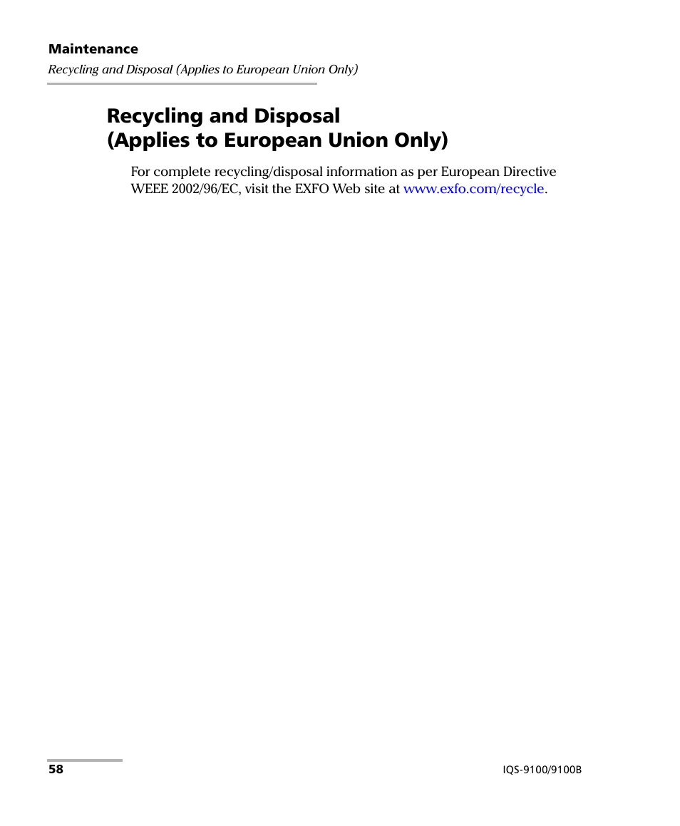 EXFO IQS-9100B Optical Switch for IQS-500/600 User Manual | Page 64 / 102