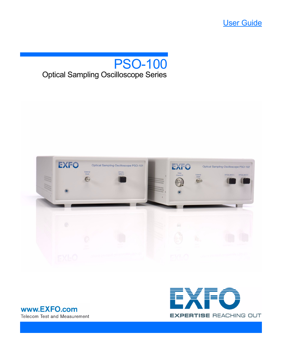 EXFO PSO-100 Series Optical Sampling Oscilloscopes User Manual | 140 pages