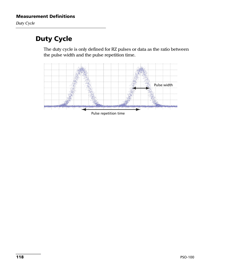 Duty cycle | EXFO PSO-100 Series Optical Sampling Oscilloscopes User Manual | Page 126 / 140