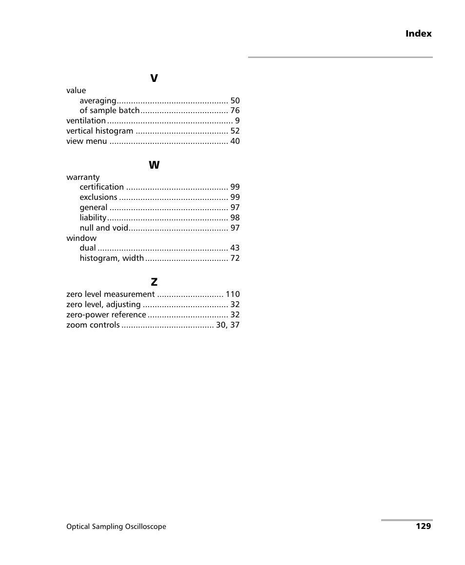 EXFO PSO-100 Series Optical Sampling Oscilloscopes User Manual | Page 137 / 140