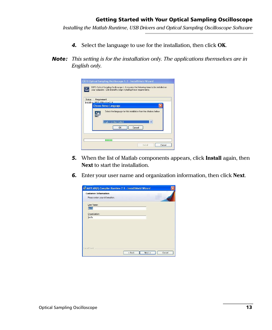 EXFO PSO-100 Series Optical Sampling Oscilloscopes User Manual | Page 21 / 140