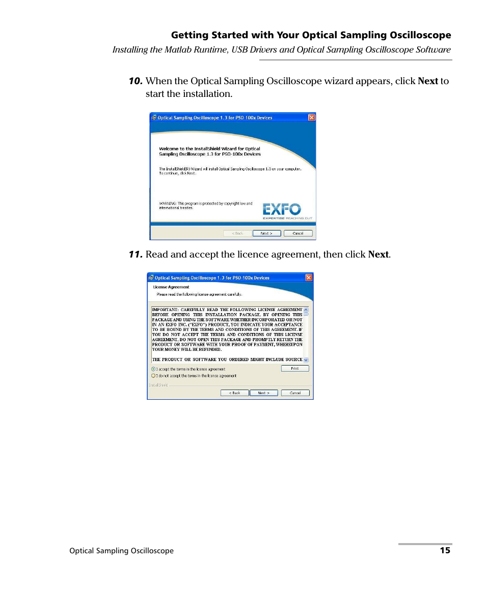 EXFO PSO-100 Series Optical Sampling Oscilloscopes User Manual | Page 23 / 140