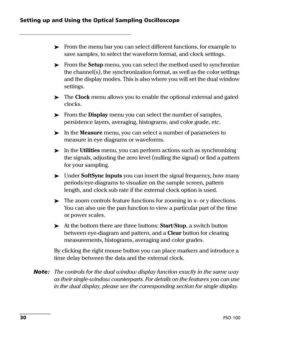 EXFO PSO-100 Series Optical Sampling Oscilloscopes User Manual | Page 38 / 140