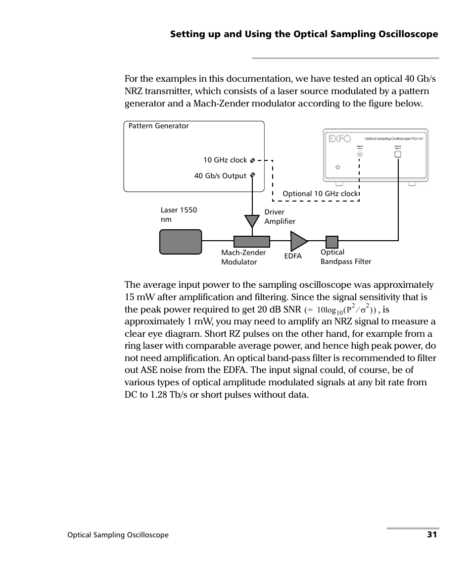 EXFO PSO-100 Series Optical Sampling Oscilloscopes User Manual | Page 39 / 140