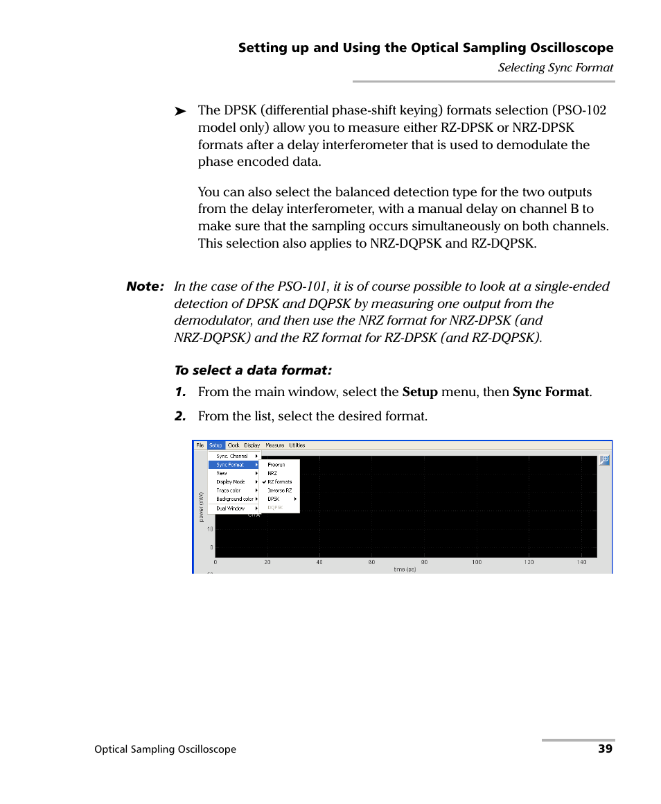 EXFO PSO-100 Series Optical Sampling Oscilloscopes User Manual | Page 47 / 140