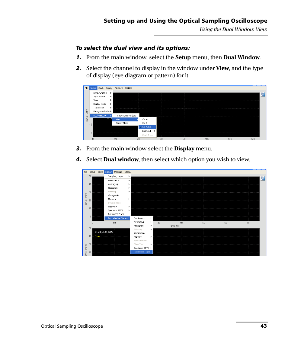 EXFO PSO-100 Series Optical Sampling Oscilloscopes User Manual | Page 51 / 140