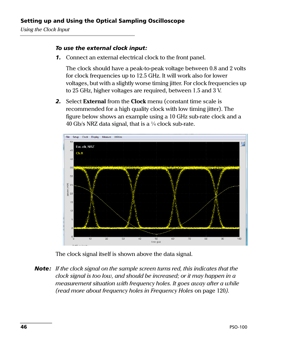 EXFO PSO-100 Series Optical Sampling Oscilloscopes User Manual | Page 54 / 140