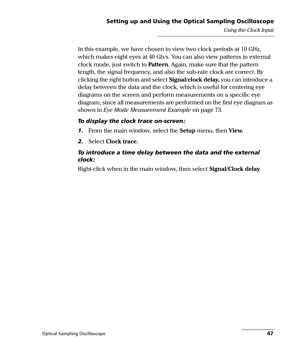 EXFO PSO-100 Series Optical Sampling Oscilloscopes User Manual | Page 55 / 140