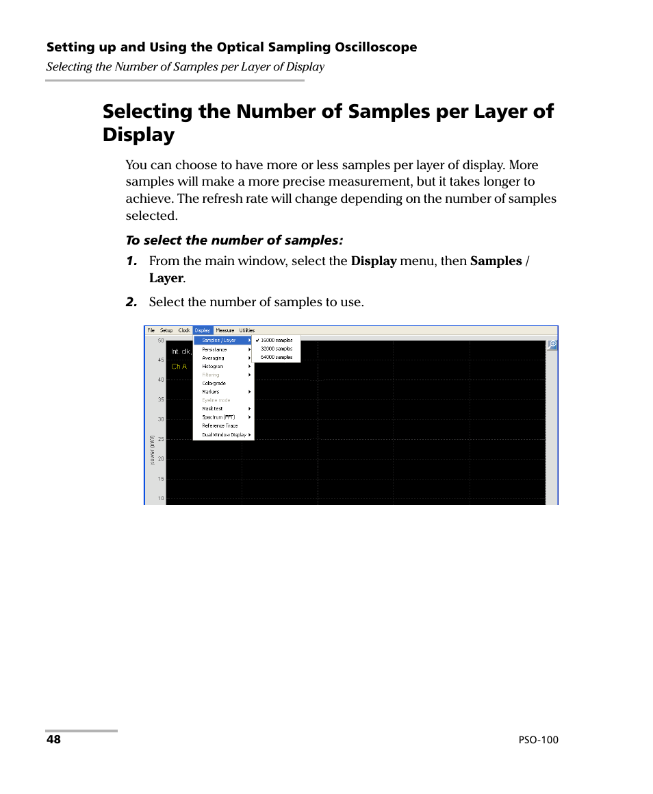 EXFO PSO-100 Series Optical Sampling Oscilloscopes User Manual | Page 56 / 140