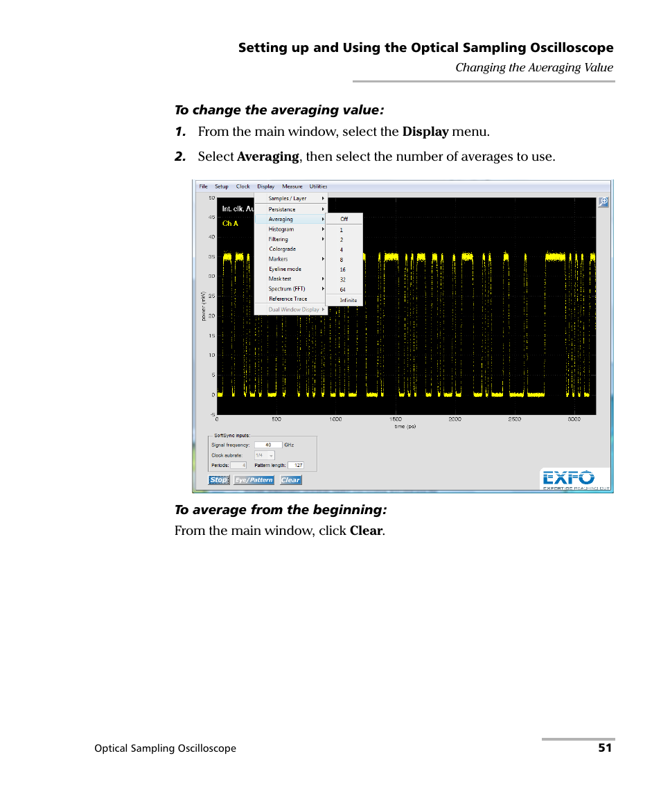 EXFO PSO-100 Series Optical Sampling Oscilloscopes User Manual | Page 59 / 140