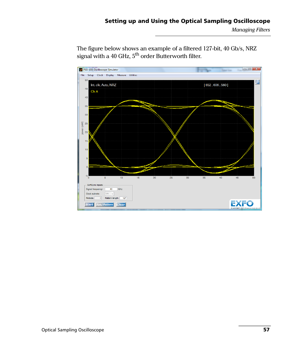 EXFO PSO-100 Series Optical Sampling Oscilloscopes User Manual | Page 65 / 140