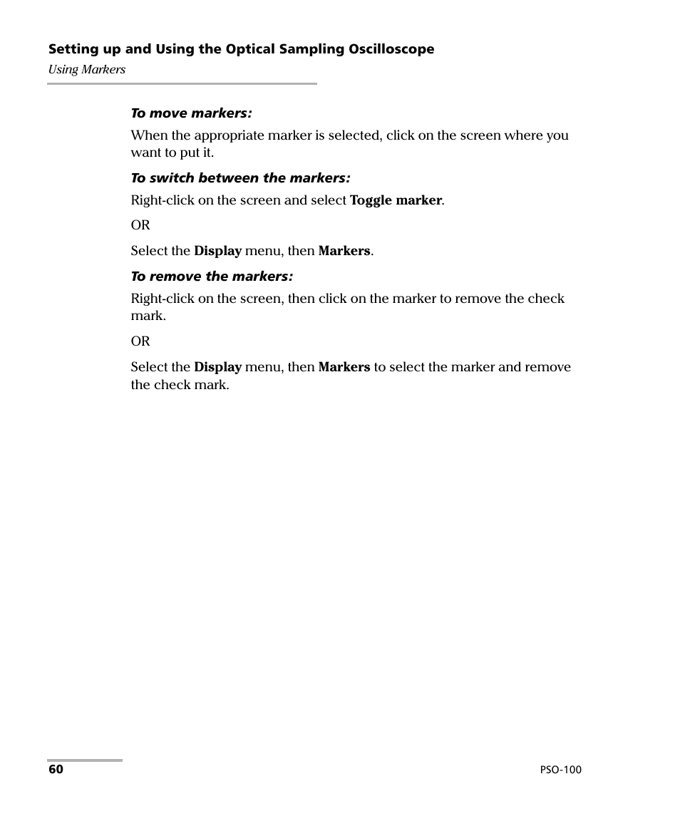 EXFO PSO-100 Series Optical Sampling Oscilloscopes User Manual | Page 68 / 140