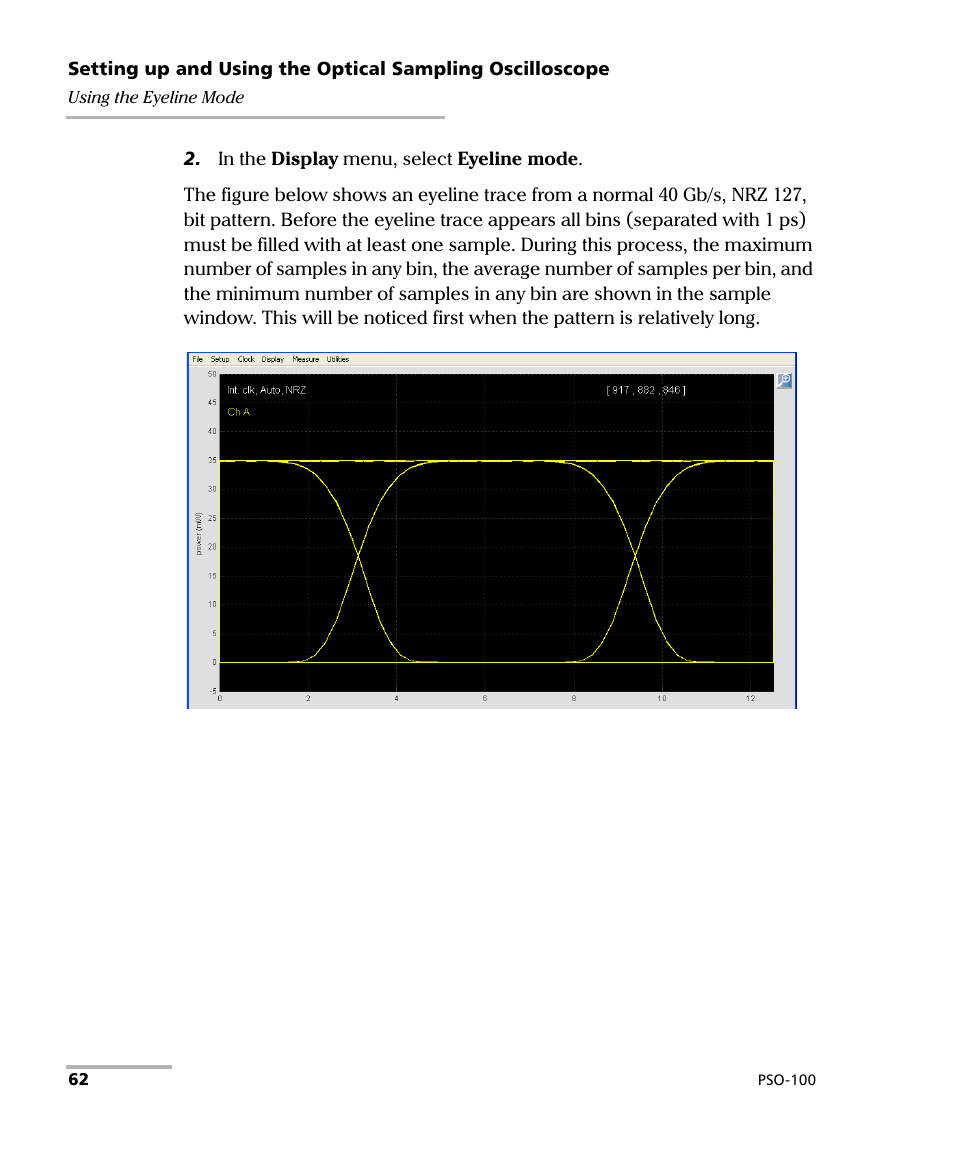 EXFO PSO-100 Series Optical Sampling Oscilloscopes User Manual | Page 70 / 140