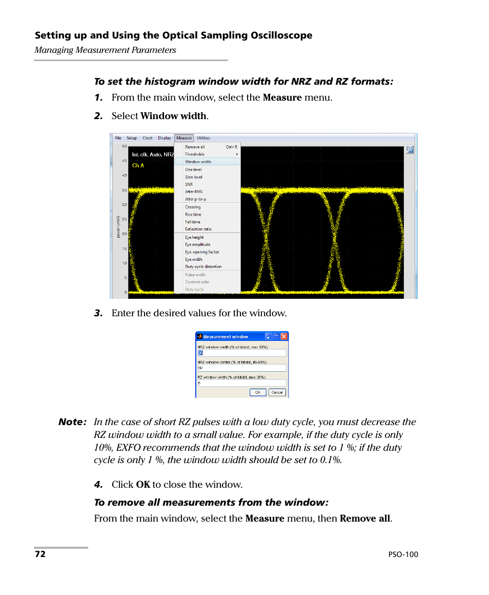 EXFO PSO-100 Series Optical Sampling Oscilloscopes User Manual | Page 80 / 140