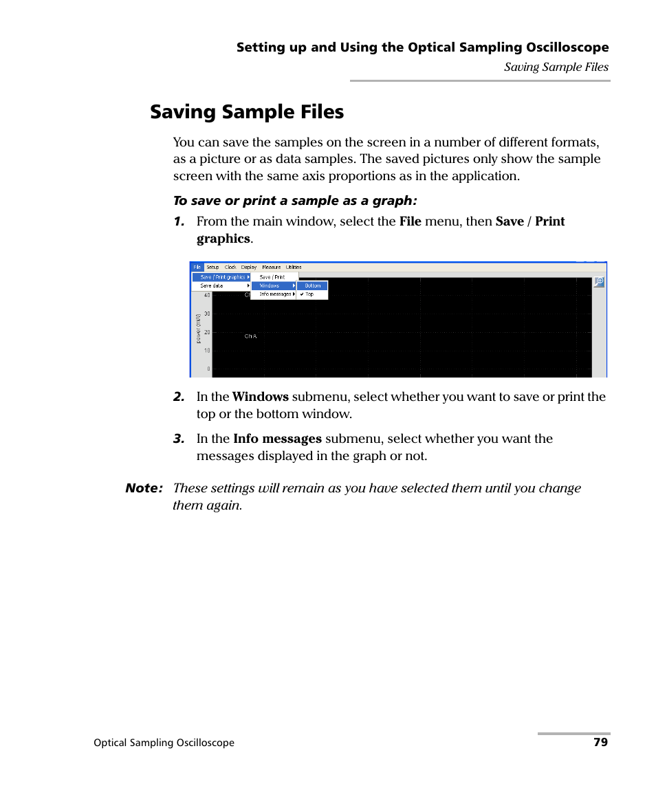 Saving sample files | EXFO PSO-100 Series Optical Sampling Oscilloscopes User Manual | Page 87 / 140