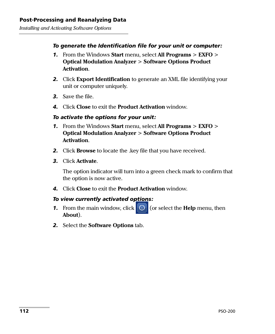 EXFO PSO-200 Optical Modulation Analyzer User Manual | Page 120 / 285