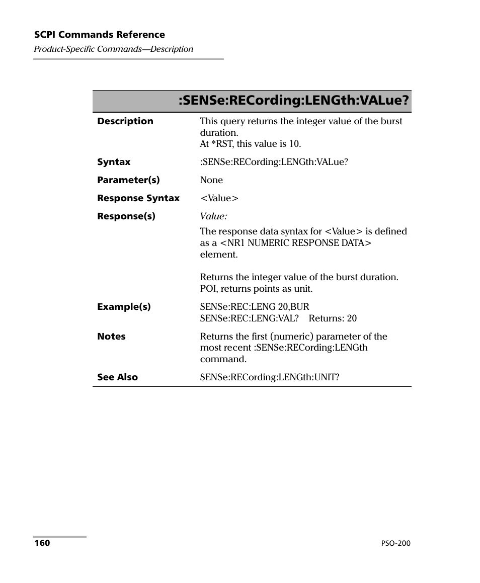 Sense:recording:length:value | EXFO PSO-200 Optical Modulation Analyzer User Manual | Page 168 / 285
