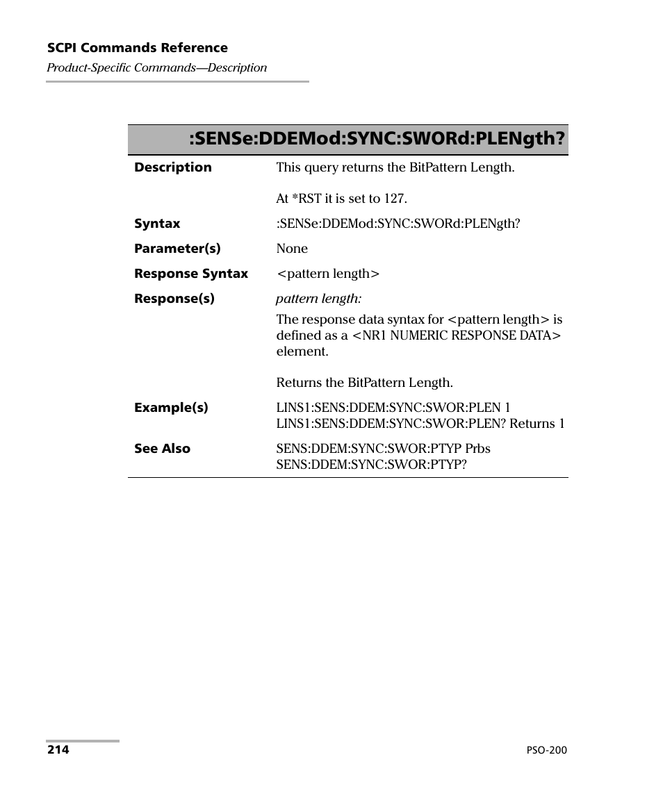 Sense:ddemod:sync:sword:plength | EXFO PSO-200 Optical Modulation Analyzer User Manual | Page 222 / 285