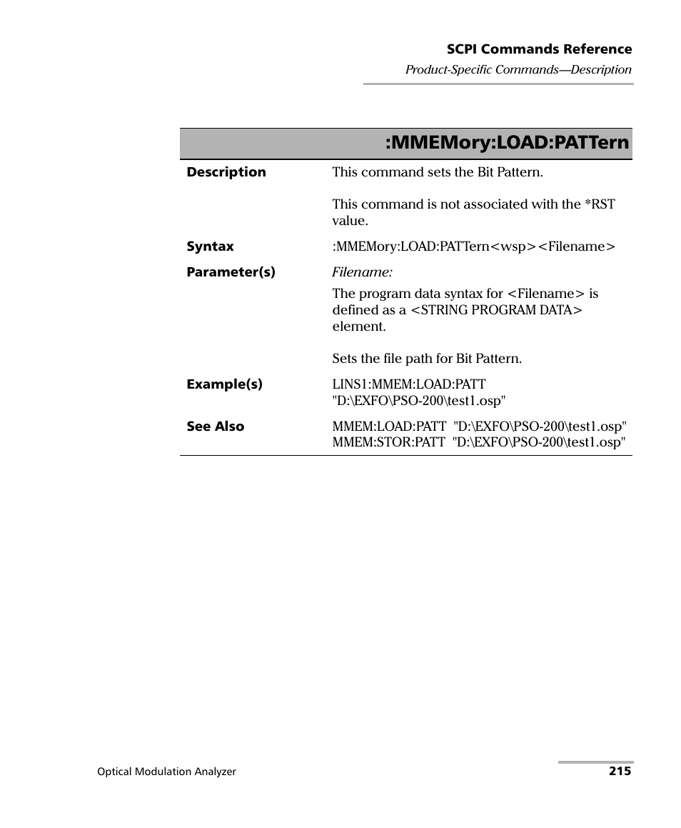 EXFO PSO-200 Optical Modulation Analyzer User Manual | Page 223 / 285