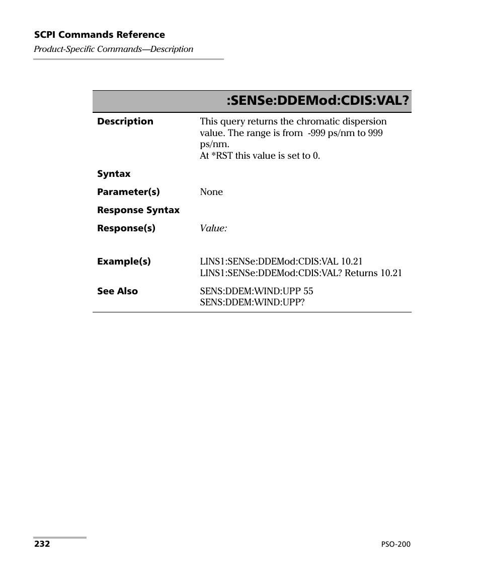Sense:ddemod:cdis:val | EXFO PSO-200 Optical Modulation Analyzer User Manual | Page 240 / 285