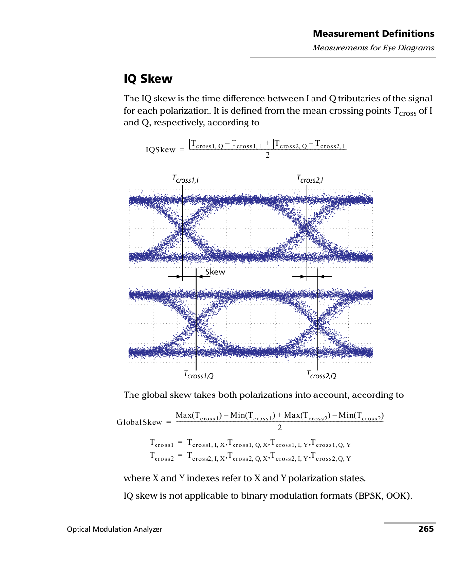 Iq skew | EXFO PSO-200 Optical Modulation Analyzer User Manual | Page 273 / 285