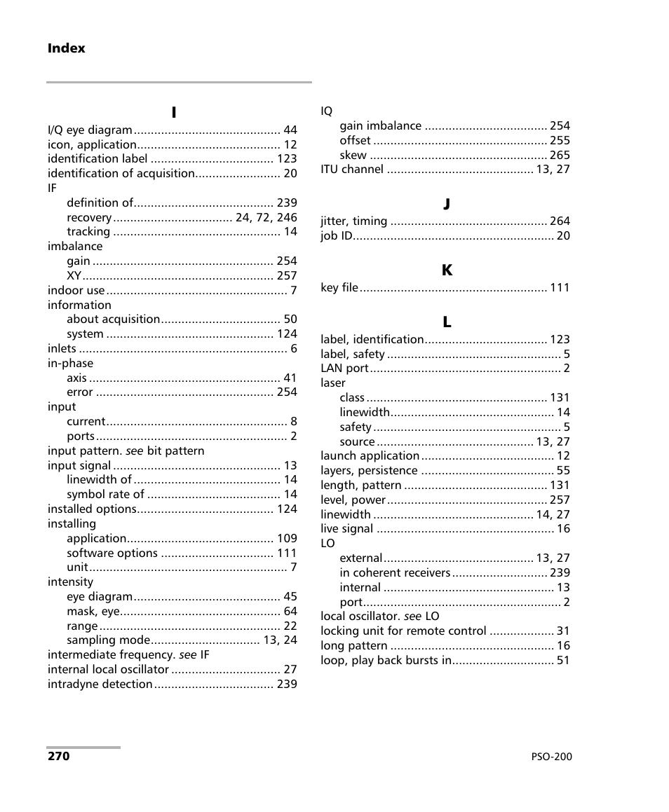 EXFO PSO-200 Optical Modulation Analyzer User Manual | Page 278 / 285