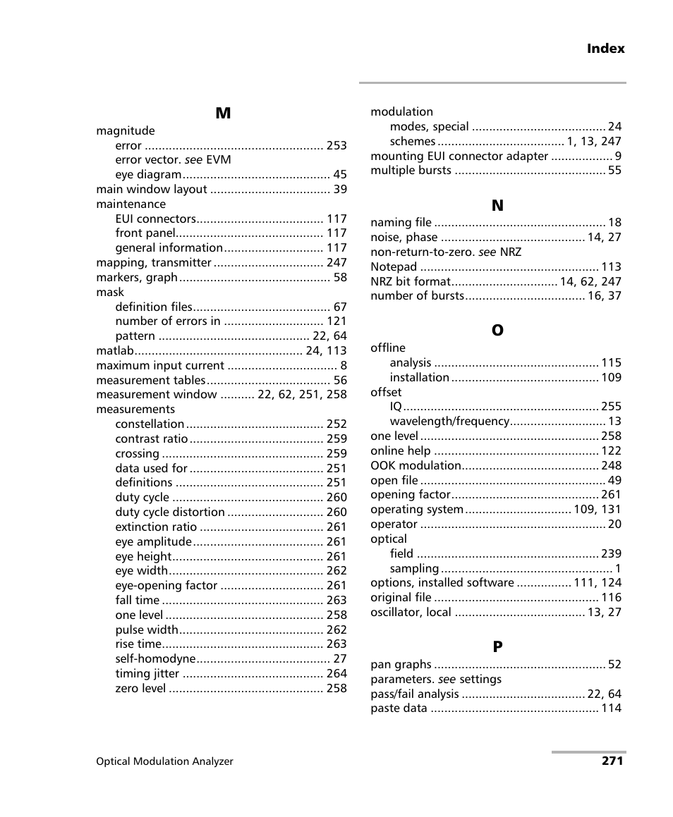 EXFO PSO-200 Optical Modulation Analyzer User Manual | Page 279 / 285