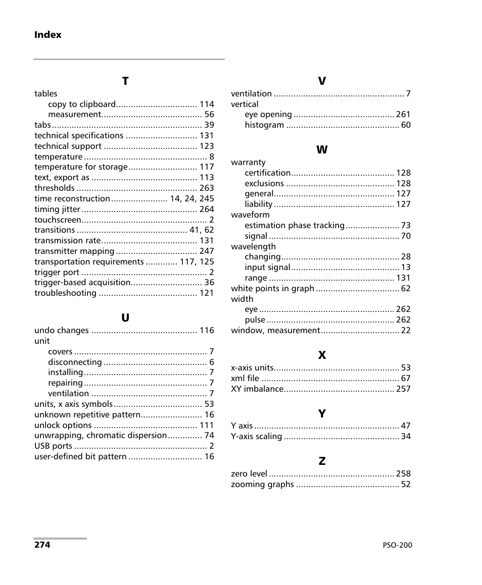 EXFO PSO-200 Optical Modulation Analyzer User Manual | Page 282 / 285