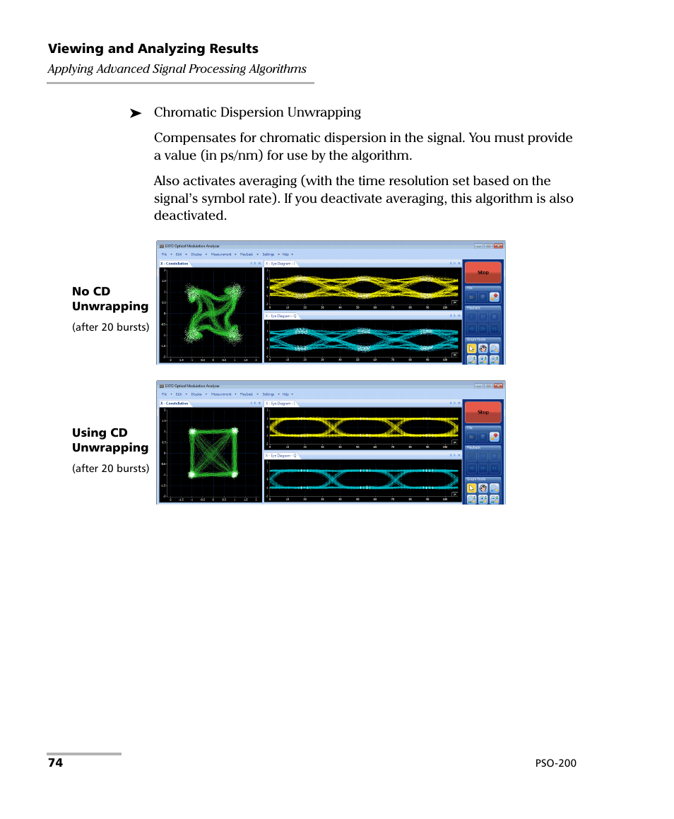 EXFO PSO-200 Optical Modulation Analyzer User Manual | Page 82 / 285