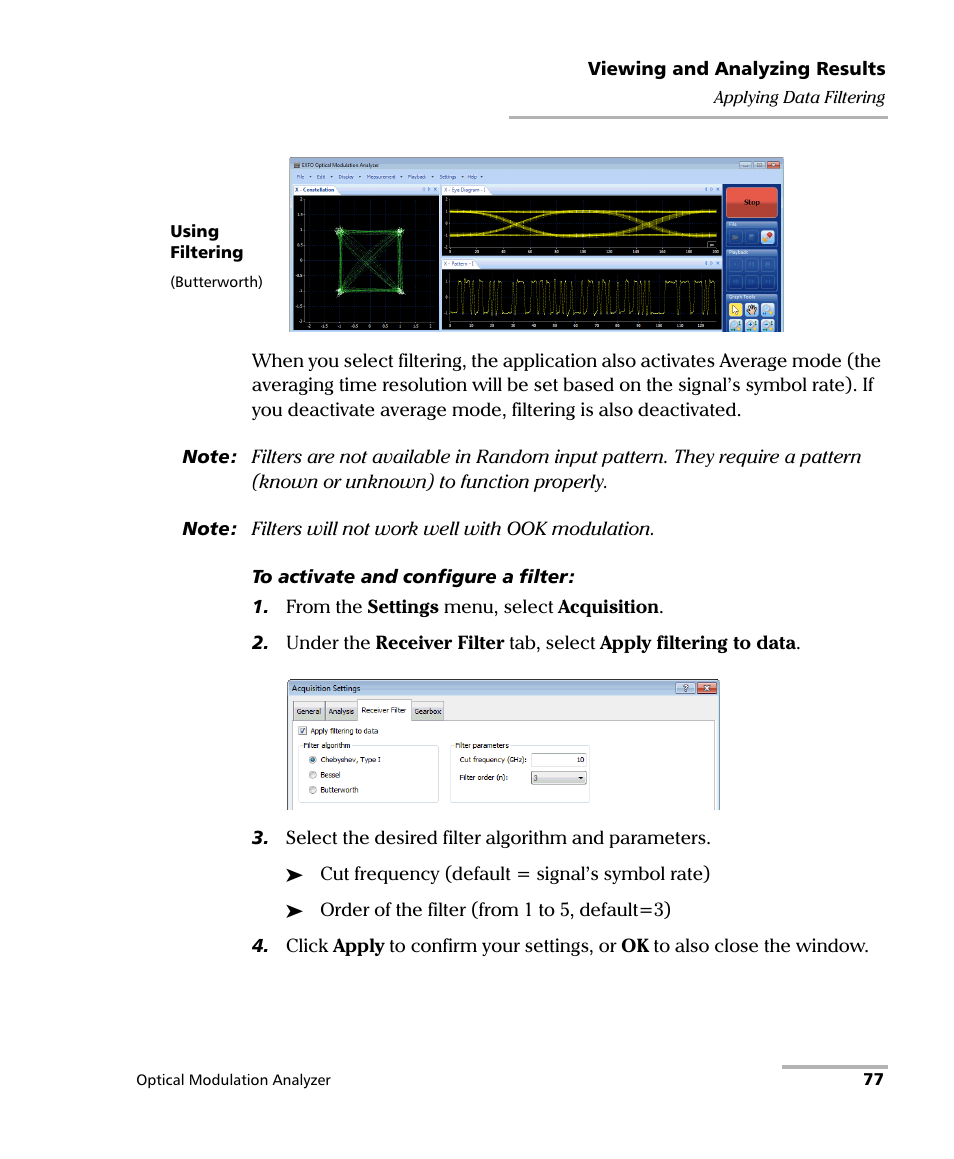 EXFO PSO-200 Optical Modulation Analyzer User Manual | Page 85 / 285
