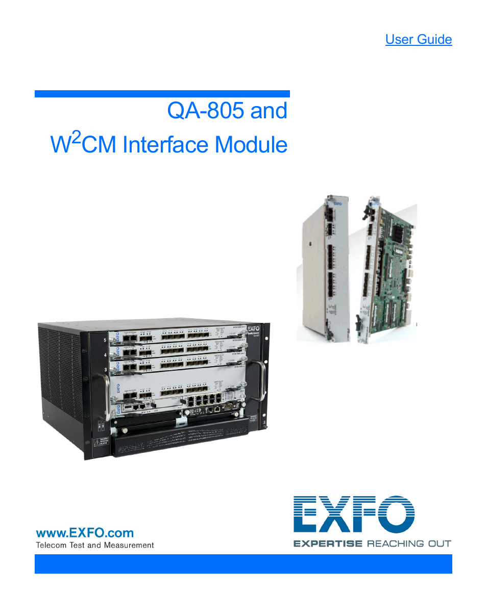 EXFO QA-805 User Manual | 59 pages