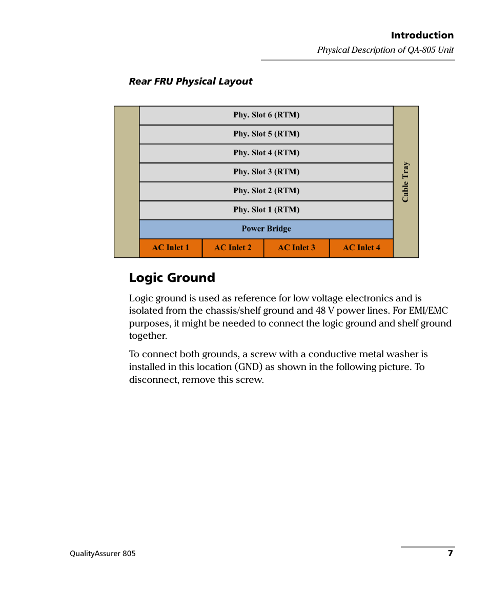 Logic ground | EXFO QA-805 User Manual | Page 15 / 59